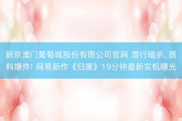 新京澳门葡萄城股份有限公司官网 潜行暗杀， 质料爆炸! 网易新作《归唐》19分钟最新实机曝光