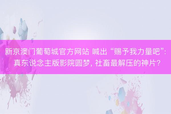 新京澳门葡萄城官方网站 喊出 “赐予我力量吧”: 真东说念主版影院圆梦， 社畜最解压的神片?