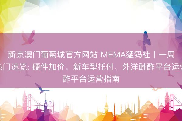 新京澳门葡萄城官方网站 MEMA猛犸社丨一周科技热门速览: 硬件加价、新车型托付、外洋酬酢平台运营指南