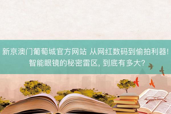 新京澳门葡萄城官方网站 从网红数码到偷拍利器! 智能眼镜的秘密雷区， 到底有多大?