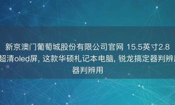 新京澳门葡萄城股份有限公司官网 15.5英寸2.8k超清oled屏， 这款华硕札记本电脑， 锐龙搞定器判辨用
