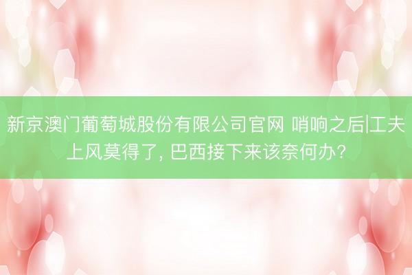 新京澳门葡萄城股份有限公司官网 哨响之后|工夫上风莫得了， 巴西接下来该奈何办?