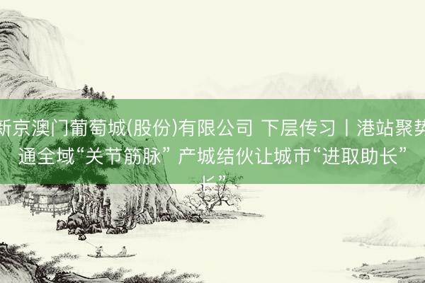 新京澳门葡萄城(股份)有限公司 下层传习丨港站聚势通全域“关节筋脉” 产城结伙让城市“进取助长”
