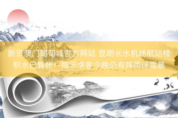 新京澳门葡萄城官方网站 昆明长水机场航站楼积水已算帐！指示乘客今晚仍有阵雨伴雷暴